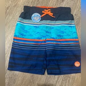 NEW ZeroXposur boys swim trunks SPF50, blue, orange, sizes 7